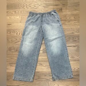 Vanilla Star Denim Jogger Pants Medium Elastic Waist Drawstring